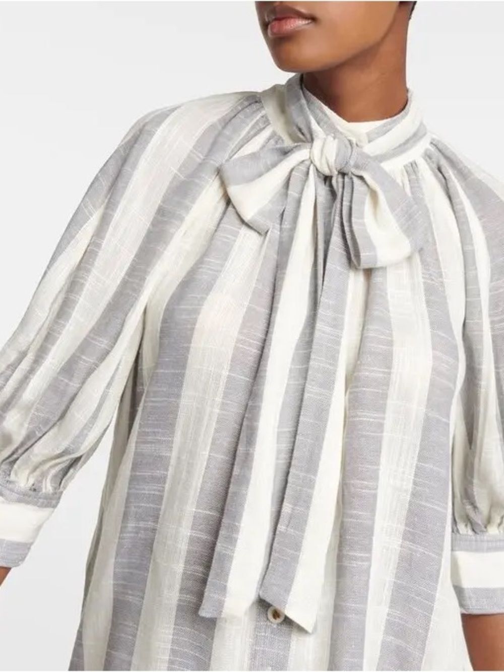 NEW ZIMMERMANN
Matchmaker Swing Stripe Tie Neck Button-Up Shirt - Picture 10 of 17